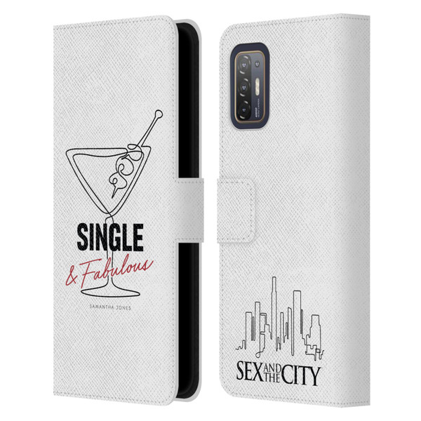 Sex and The City: Television Series Characters Single And Fabulous Samantha Leather Book Wallet Case Cover For HTC Desire 21 Pro 5G