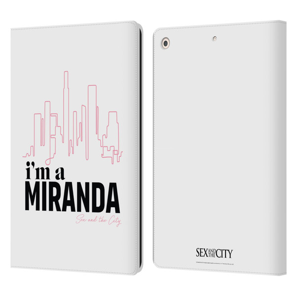 Sex and The City: Television Series Characters I'm A Miranda Leather Book Wallet Case Cover For Apple iPad 10.2 2019/2020/2021