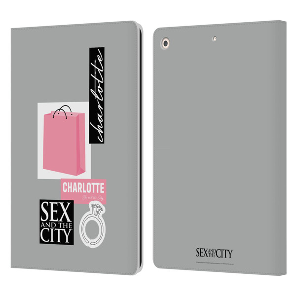 Sex and The City: Television Series Characters Shopping Bag Charlotte Leather Book Wallet Case Cover For Apple iPad 10.2 2019/2020/2021