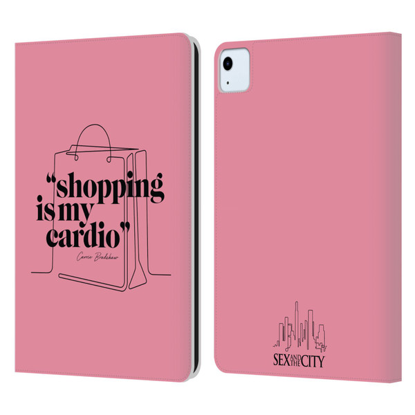 Sex and The City: Television Series Characters Shopping Cardio Carrie Leather Book Wallet Case Cover For Apple iPad Air 2020 / 2022