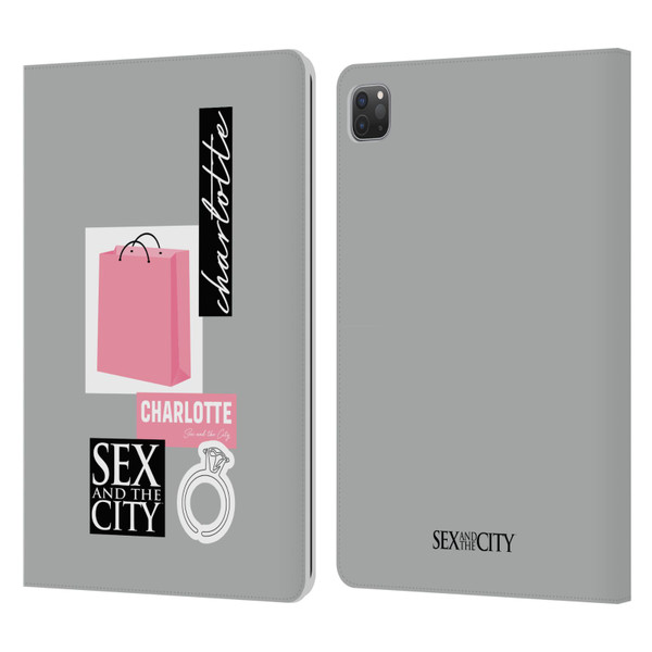 Sex and The City: Television Series Characters Shopping Bag Charlotte Leather Book Wallet Case Cover For Apple iPad Pro 11 2020 / 2021 / 2022