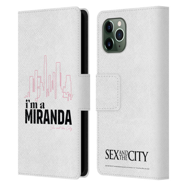 Sex and The City: Television Series Characters I'm A Miranda Leather Book Wallet Case Cover For Apple iPhone 11 Pro