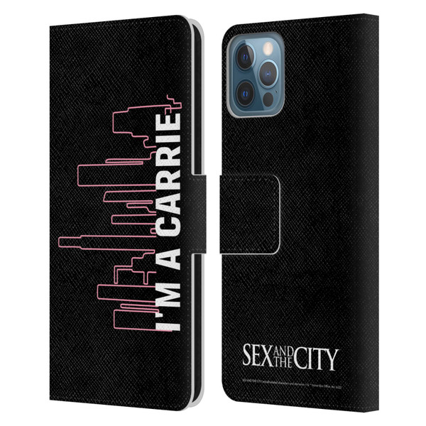 Sex and The City: Television Series Characters Carrie Leather Book Wallet Case Cover For Apple iPhone 12 / iPhone 12 Pro