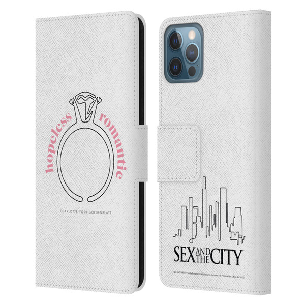 Sex and The City: Television Series Characters Hopeless Romantic Charlotte Leather Book Wallet Case Cover For Apple iPhone 12 / iPhone 12 Pro