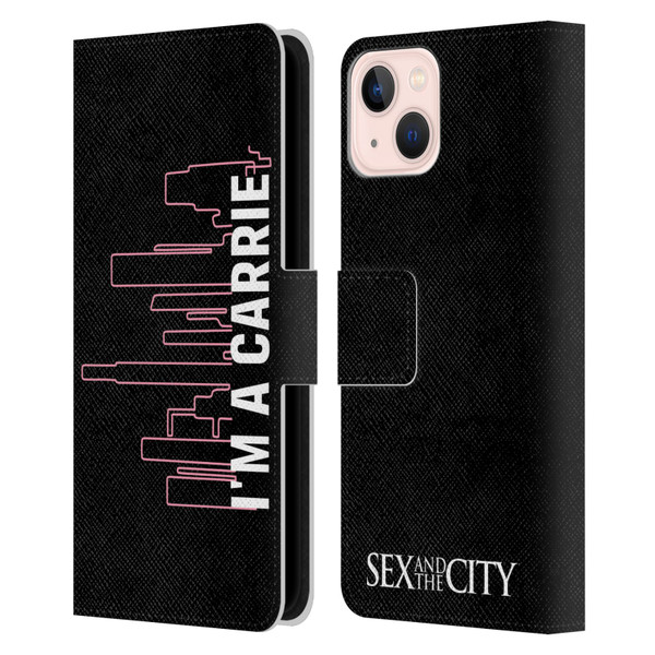 Sex and The City: Television Series Characters Carrie Leather Book Wallet Case Cover For Apple iPhone 13