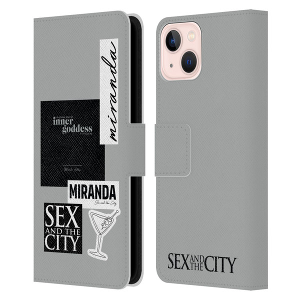 Sex and The City: Television Series Characters Inner Goddess Miranda Leather Book Wallet Case Cover For Apple iPhone 13