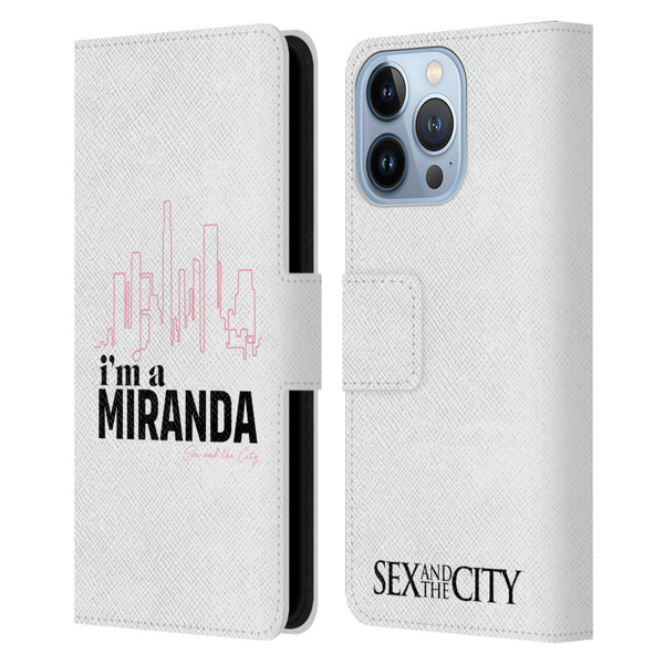 Sex and The City: Television Series Characters I'm A Miranda Leather Book Wallet Case Cover For Apple iPhone 13 Pro