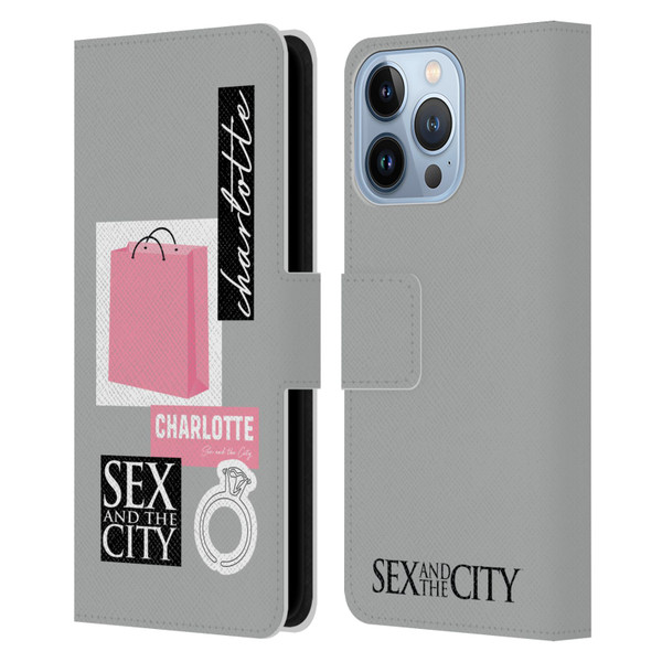 Sex and The City: Television Series Characters Shopping Bag Charlotte Leather Book Wallet Case Cover For Apple iPhone 13 Pro