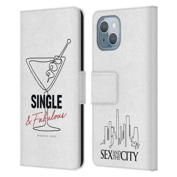 Sex and The City: Television Series Characters Single And Fabulous Samantha Leather Book Wallet Case Cover For Apple iPhone 14