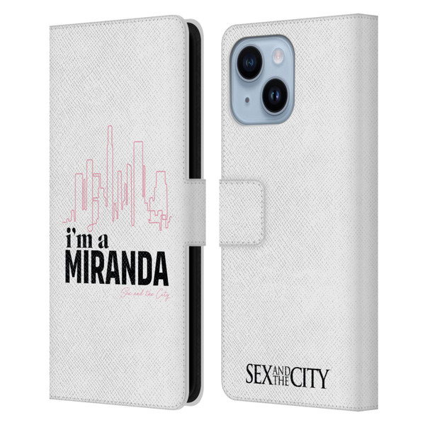 Sex and The City: Television Series Characters I'm A Miranda Leather Book Wallet Case Cover For Apple iPhone 14 Plus