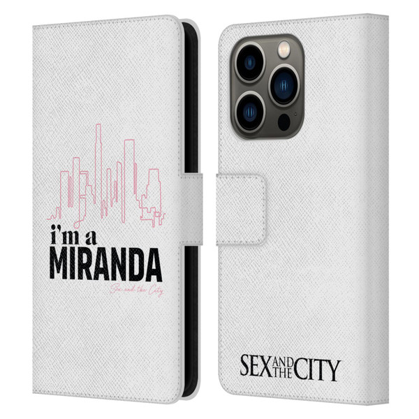 Sex and The City: Television Series Characters I'm A Miranda Leather Book Wallet Case Cover For Apple iPhone 14 Pro