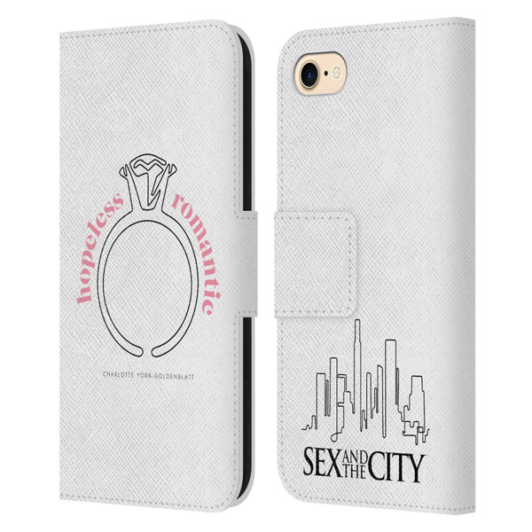 Sex and The City: Television Series Characters Hopeless Romantic Charlotte Leather Book Wallet Case Cover For Apple iPhone 7 / 8 / SE 2020 & 2022
