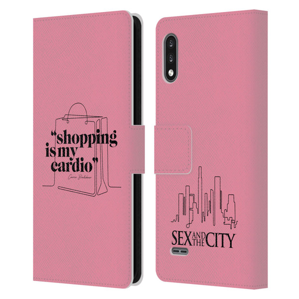 Sex and The City: Television Series Characters Shopping Cardio Carrie Leather Book Wallet Case Cover For LG K22
