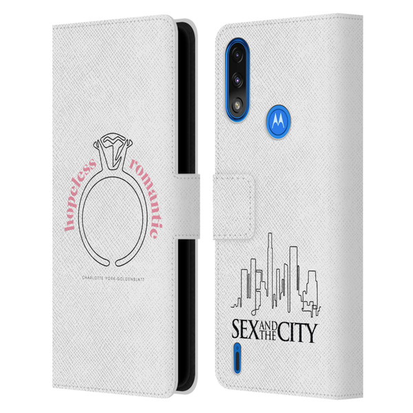 Sex and The City: Television Series Characters Hopeless Romantic Charlotte Leather Book Wallet Case Cover For Motorola Moto E7 Power / Moto E7i Power