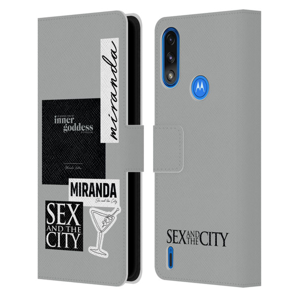 Sex and The City: Television Series Characters Inner Goddess Miranda Leather Book Wallet Case Cover For Motorola Moto E7 Power / Moto E7i Power