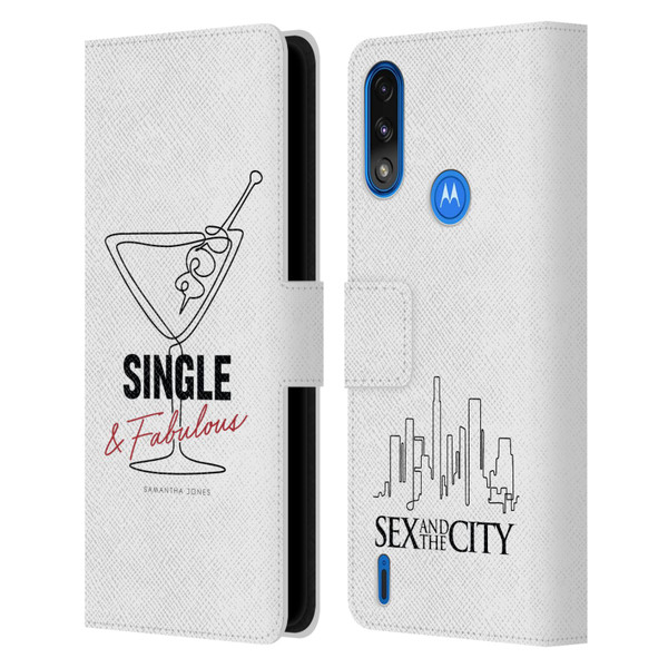Sex and The City: Television Series Characters Single And Fabulous Samantha Leather Book Wallet Case Cover For Motorola Moto E7 Power / Moto E7i Power
