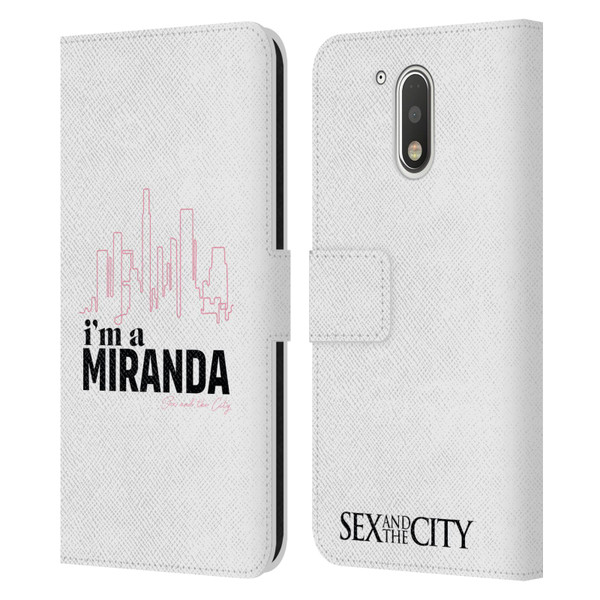 Sex and The City: Television Series Characters I'm A Miranda Leather Book Wallet Case Cover For Motorola Moto G41