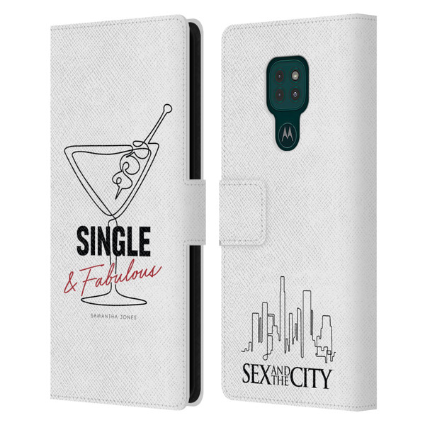 Sex and The City: Television Series Characters Single And Fabulous Samantha Leather Book Wallet Case Cover For Motorola Moto G9 Play