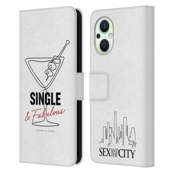 Sex and The City: Television Series Characters Single And Fabulous Samantha Leather Book Wallet Case Cover For OPPO Reno8 Lite