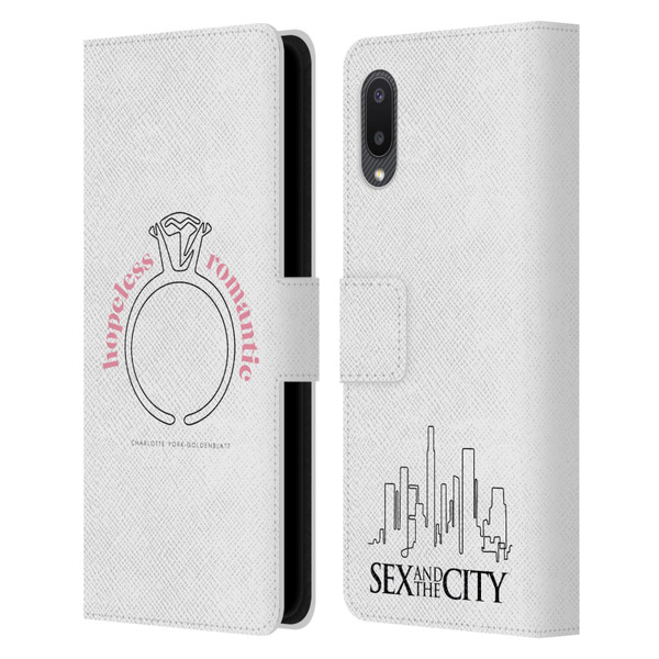 Sex and The City: Television Series Characters Hopeless Romantic Charlotte Leather Book Wallet Case Cover For Samsung Galaxy A02/M02 (2021)