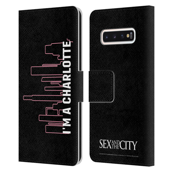 Sex and The City: Television Series Characters Charlotte Leather Book Wallet Case Cover For Samsung Galaxy S10