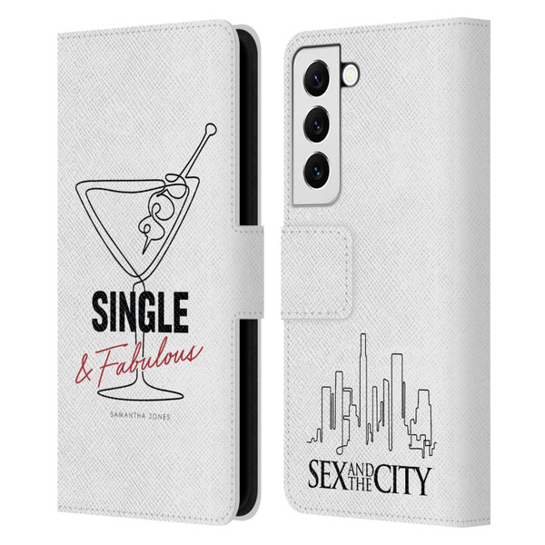 Sex and The City: Television Series Characters Single And Fabulous Samantha Leather Book Wallet Case Cover For Samsung Galaxy S22 5G