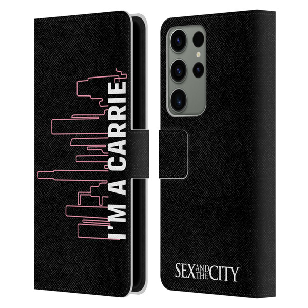 Sex and The City: Television Series Characters Carrie Leather Book Wallet Case Cover For Samsung Galaxy S23 Ultra 5G