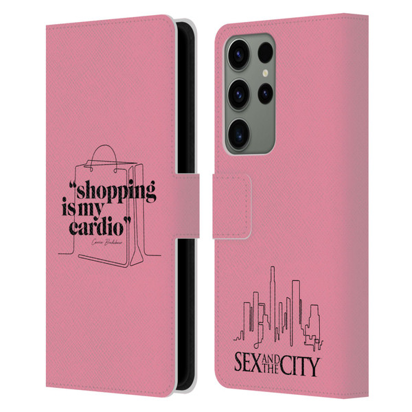 Sex and The City: Television Series Characters Shopping Cardio Carrie Leather Book Wallet Case Cover For Samsung Galaxy S23 Ultra 5G