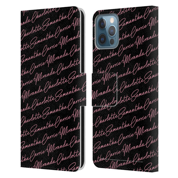 Sex and The City: Television Series Graphics Name Pattern Leather Book Wallet Case Cover For Apple iPhone 12 / iPhone 12 Pro