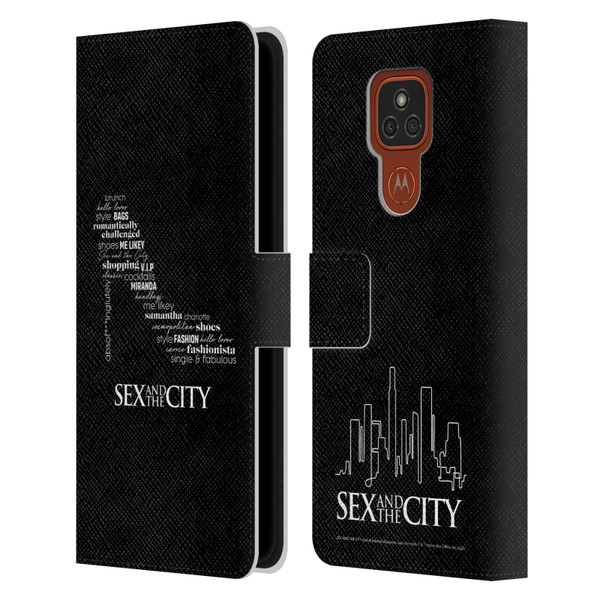 Sex and The City: Television Series Graphics Shoe Leather Book Wallet Case Cover For Motorola Moto E7 Plus