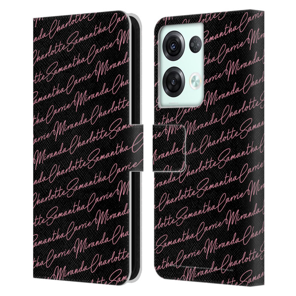 Sex and The City: Television Series Graphics Name Pattern Leather Book Wallet Case Cover For OPPO Reno8 Pro