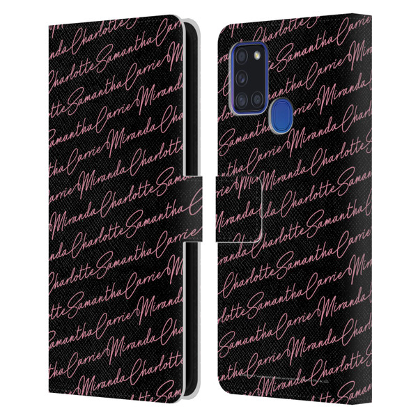 Sex and The City: Television Series Graphics Name Pattern Leather Book Wallet Case Cover For Samsung Galaxy A21s (2020)