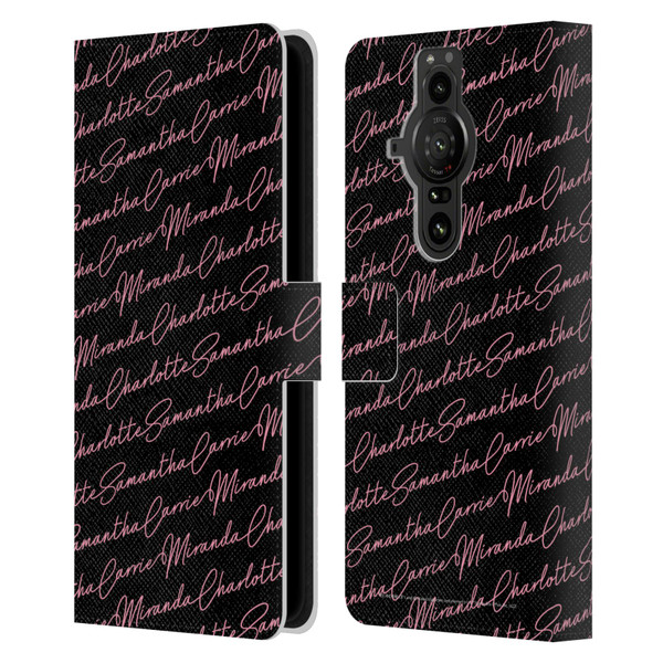 Sex and The City: Television Series Graphics Name Pattern Leather Book Wallet Case Cover For Sony Xperia Pro-I