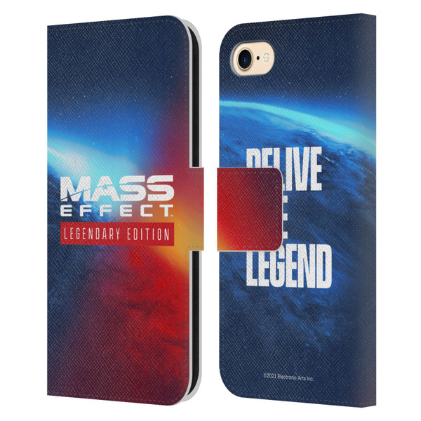 EA Bioware Mass Effect Legendary Graphics Logo Key Art Leather Book Wallet Case Cover For Apple iPhone 7 / 8 / SE 2020 & 2022