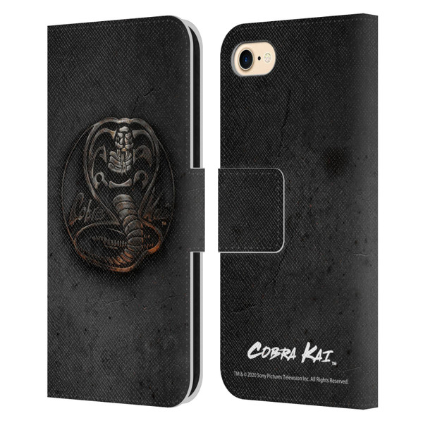 Cobra Kai Graphics Metal Logo Leather Book Wallet Case Cover For Apple iPhone 7 / 8 / SE 2020 & 2022