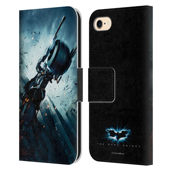 The Dark Knight Key Art Batman Batpod Leather Book Wallet Case Cover For Apple iPhone 7 / 8 / SE 2020 & 2022