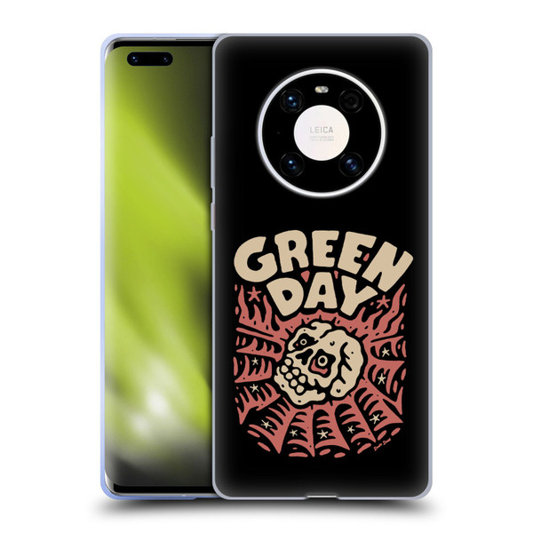 Green Day Graphics Skull Spider Soft Gel Case for Huawei Mate 40 Pro 5G