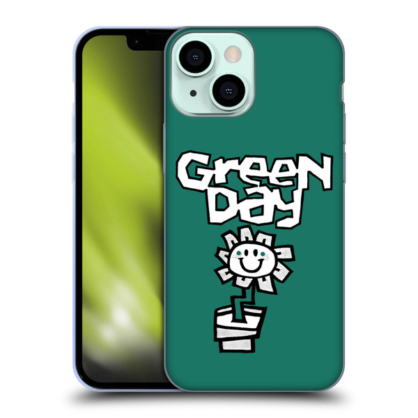 Green Day Graphics Flower Soft Gel Case for Apple iPhone 13 Mini