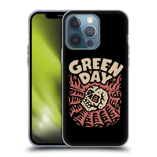Green Day Graphics Skull Spider Soft Gel Case for Apple iPhone 13 Pro