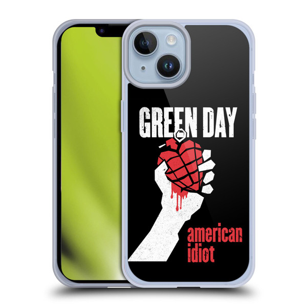 Green Day Graphics American Idiot Soft Gel Case for Apple iPhone 14