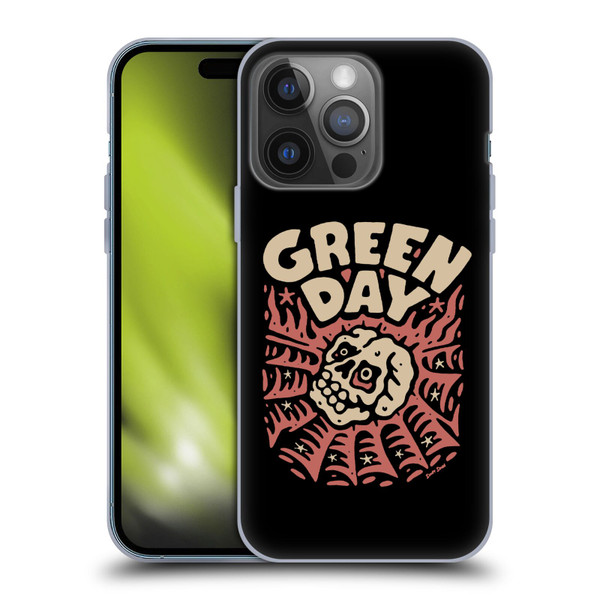 Green Day Graphics Skull Spider Soft Gel Case for Apple iPhone 14 Pro
