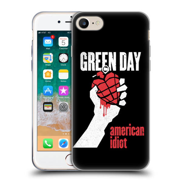 Green Day Graphics American Idiot Soft Gel Case for Apple iPhone 7 / 8 / SE 2020 & 2022