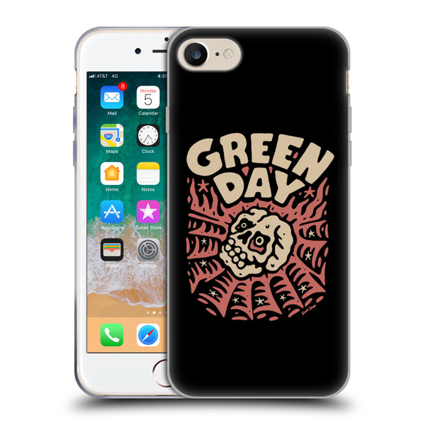 Green Day Graphics Skull Spider Soft Gel Case for Apple iPhone 7 / 8 / SE 2020 & 2022