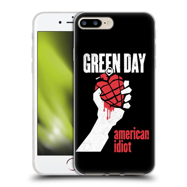 Green Day Graphics American Idiot Soft Gel Case for Apple iPhone 7 Plus / iPhone 8 Plus