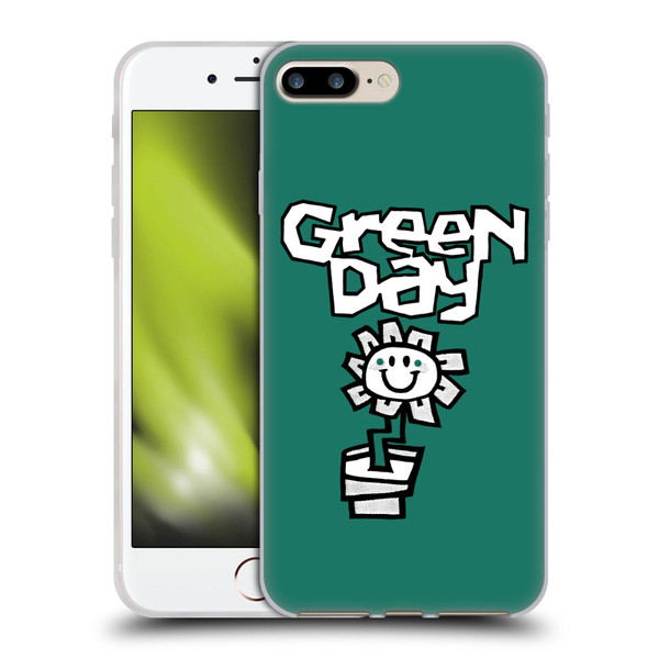 Green Day Graphics Flower Soft Gel Case for Apple iPhone 7 Plus / iPhone 8 Plus