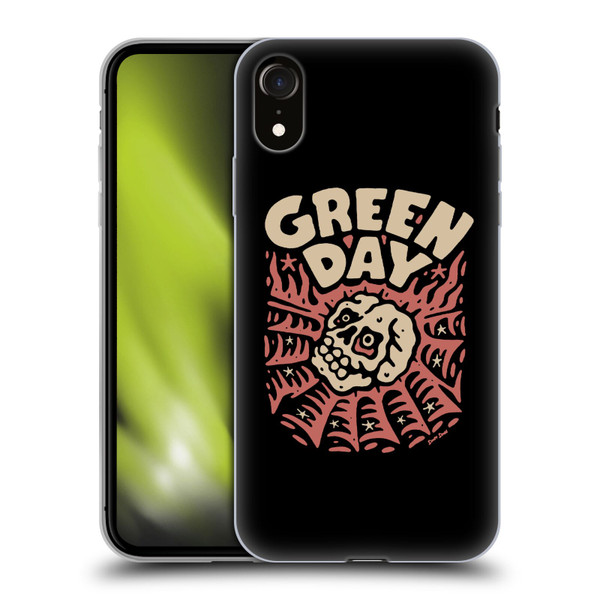 Green Day Graphics Skull Spider Soft Gel Case for Apple iPhone XR