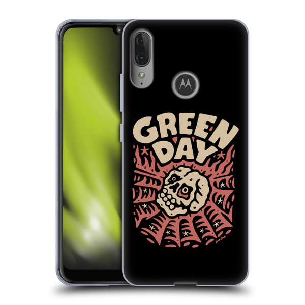 Green Day Graphics Skull Spider Soft Gel Case for Motorola Moto E6 Plus