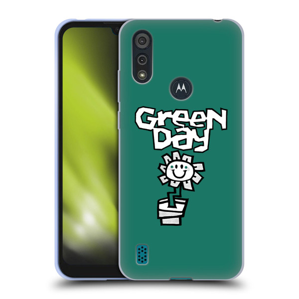 Green Day Graphics Flower Soft Gel Case for Motorola Moto E6s (2020)