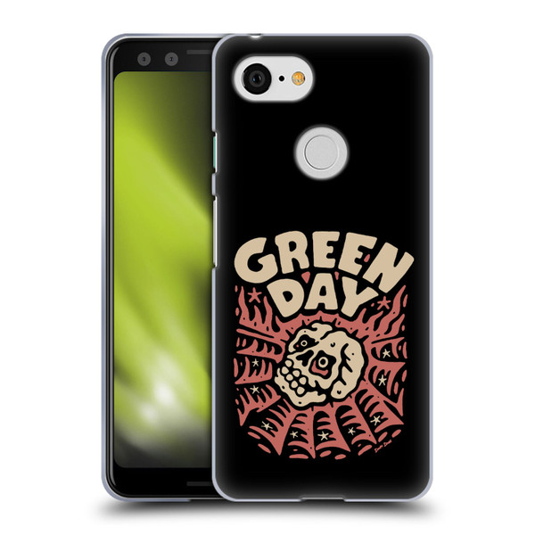 Green Day Graphics Skull Spider Soft Gel Case for Google Pixel 3