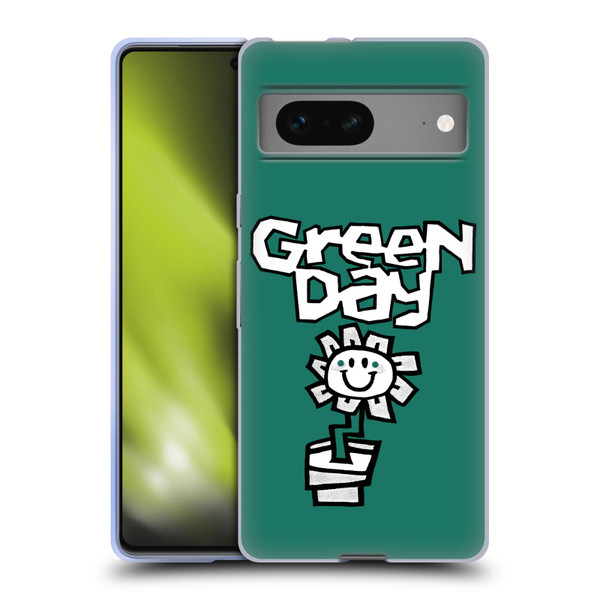 Green Day Graphics Flower Soft Gel Case for Google Pixel 7